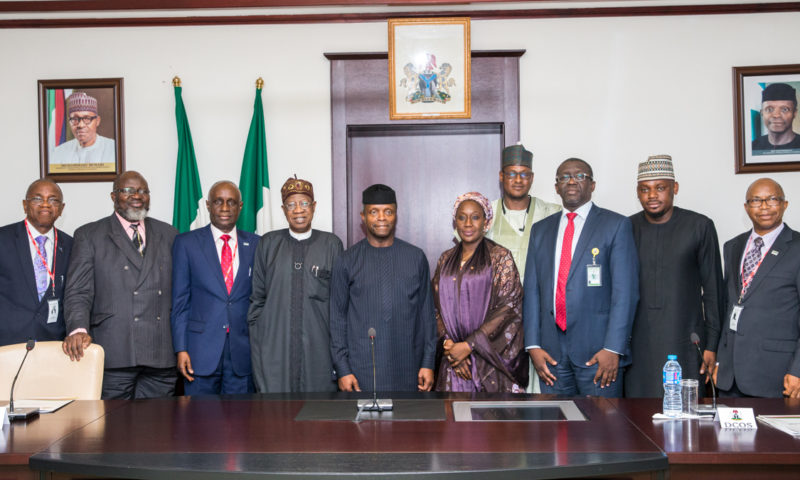 Vice President Inaugurates the National Council of MSME, State House, Abuja. 25th April 2017.