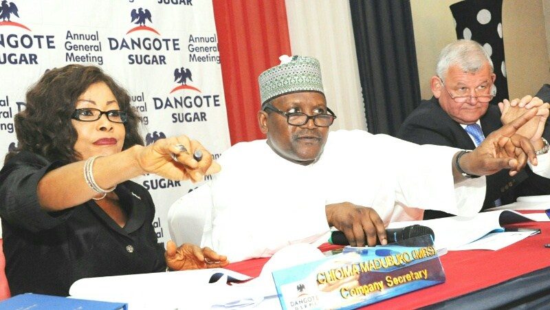 Dangote Sugar posts N14.4 billion profit in 2016, declares 60k dividend