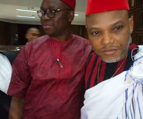 Fayose joins IPOB Leader, Nnamdi Kanu in court