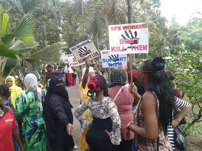 Prostitutes protest alleged murder of colleague[PHOTO]