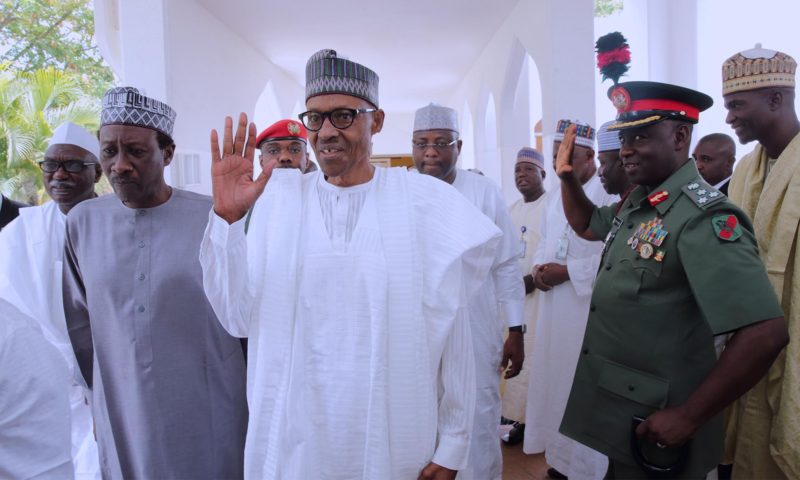 PRESIDENT BUHARI ATTENDS JUMA’AT PRAYER..MAY 5 2017