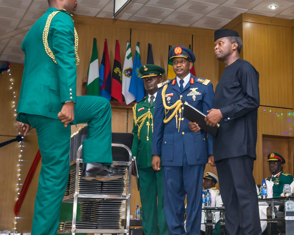 Acting President Yemi Osinbajo attends the Graduation Ceremony of Armed Forces Command & Staff College, Senior Course 39 in JAJI, Kaduna