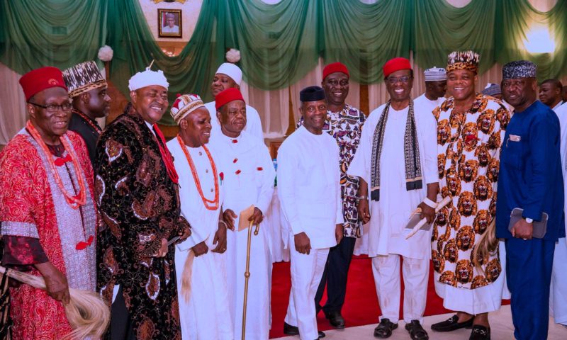 AG PRESIDENT OSINBAJO MEETING WITH SOUTH-EAST RULERS