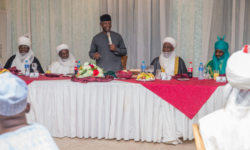 Acting President Osinbajo host Northern Traditional Rulers to Iftar