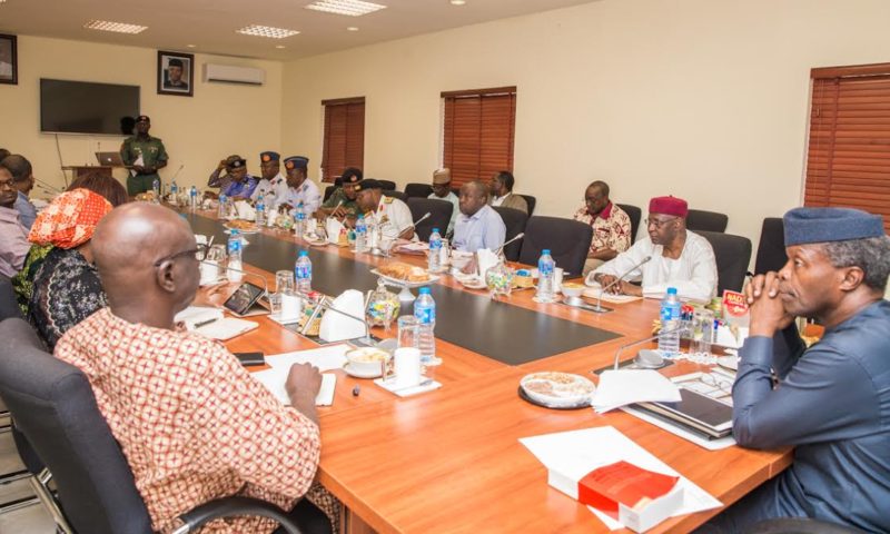 Strategic Meeting on the North-East Grains distribution, Presidential Villa