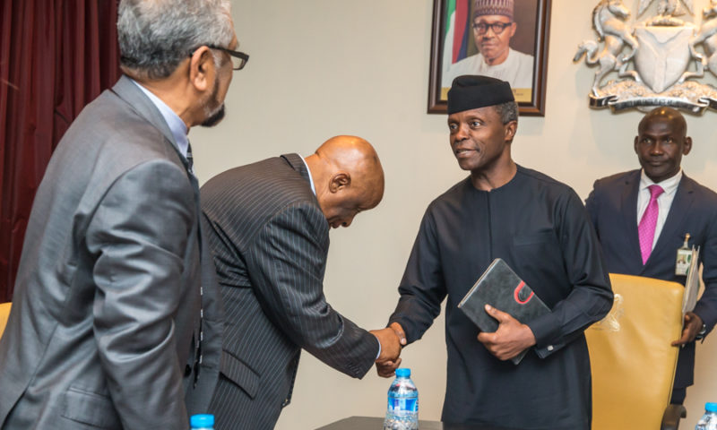 Acting President received World Leadership Alliance Club-Madrid on a Courtesy Visit at the State House in Abuja