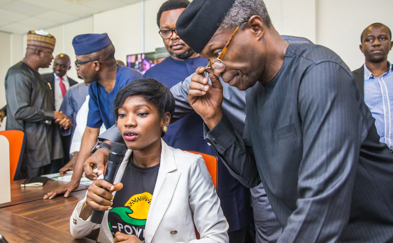 Acting President Osinbajo Visit N-Power Response Center in Abuja, 14th July 2017