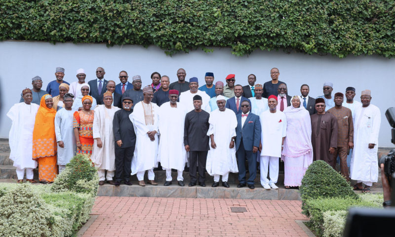 AG PRESIDENT YEMI OSINBAJO SWEARS-IN TWO NEW MINISTERS. JULY 26 2017