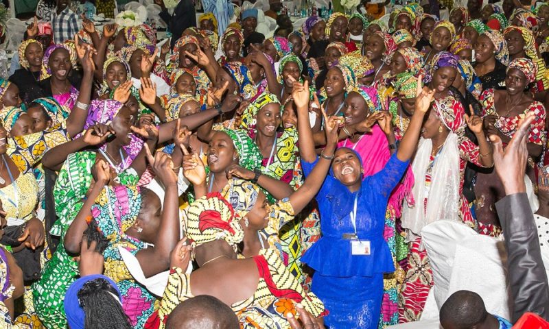 Min of Women Affairs host Parents and 106 Freed Chibok Sch Girls Again in Abuja