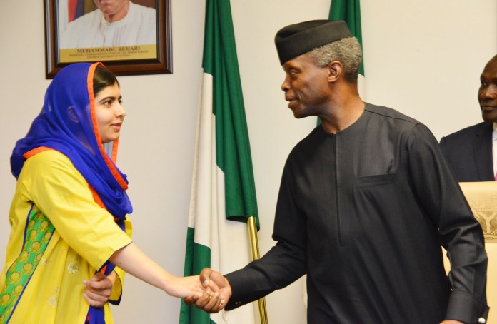 Ag President Osinbajo, Malala hold discussions on education