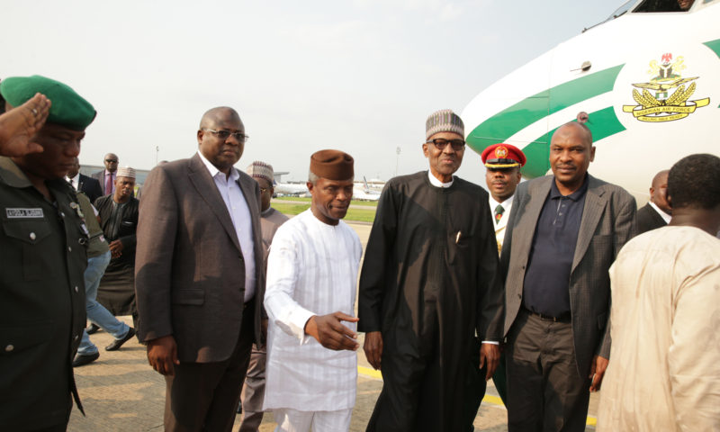 PRESIDENT BUHARI RETURNS TO NIGERIA. AUG 19 2017