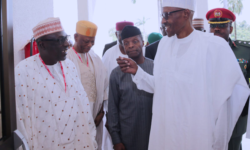 VP OSINBANO AND PRESIDENT BUHARI RECEIVES APC AND PDP CHIEFTAINS, 25TH AUHUST 2017.