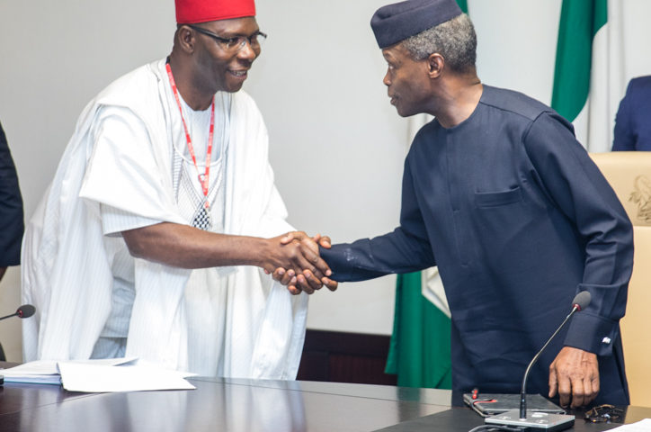 Vice President Yemi Osinbajo, SAN, meets with the Presidential Ad-hoc Committee