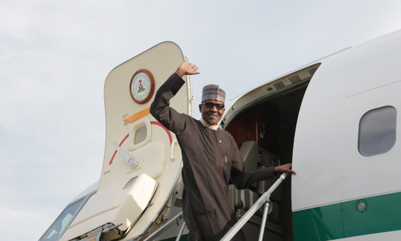 PRESIDENT BUHARI DEPARTS THE US AFTER UNGA72 MEETINGS. SEPT 21 2017