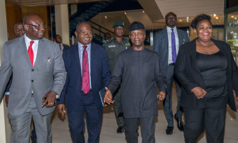 Vice President Yemi Osinbajo attends Nigeria Civil Society Situation Room , Abuja. 5th October 2017