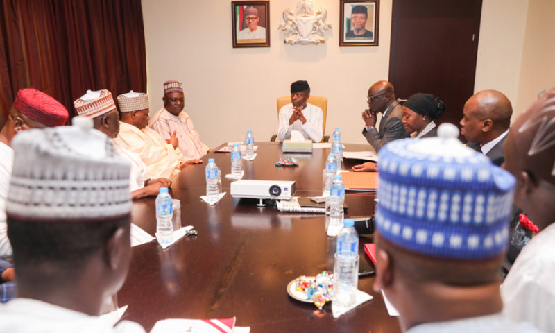 Vice President meeting with the NASS Joint Committee on Interior (briefing on upcoming fire conference) on a courtesy visit to State House, Abuja. 18th October 2017. PHOTOS: NOVO ISIORO