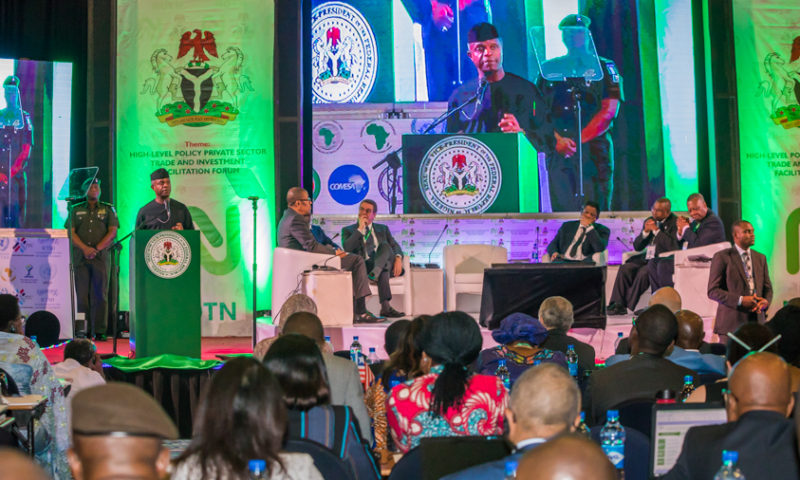 Vice President declares open a High-level Partnership Forum. Abuja. 2nd November, 2017.