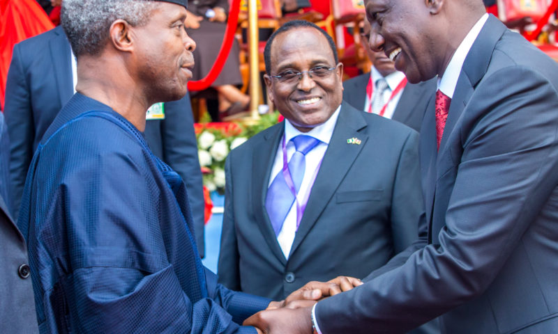 VICE PRESIDENT YEMI OSINBAJO, SAN, ATTENDS PRESIDENT UHURU KENYATTA’S 2ND TERM INAUGURATION IN NAIROBI TODAY