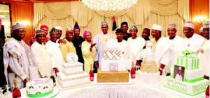 Osinbajo, governors join Buhari to cut birthday cakes