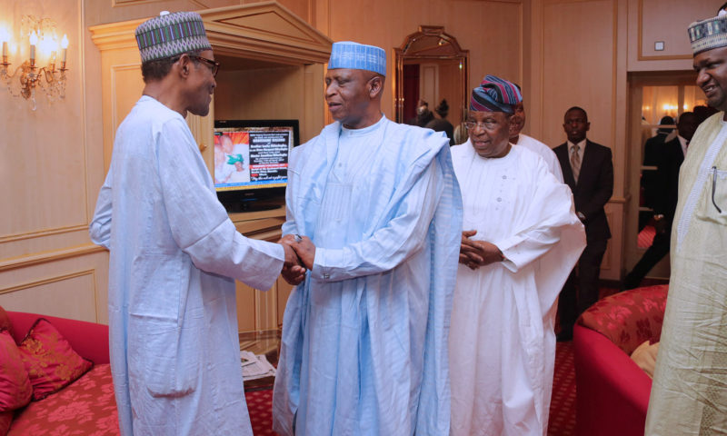 PRESIDENT BUHARI DINNER WITH APC CHIEFTAINS AT HIS RESIDENCE IN ABUJA. JAN 18 2018