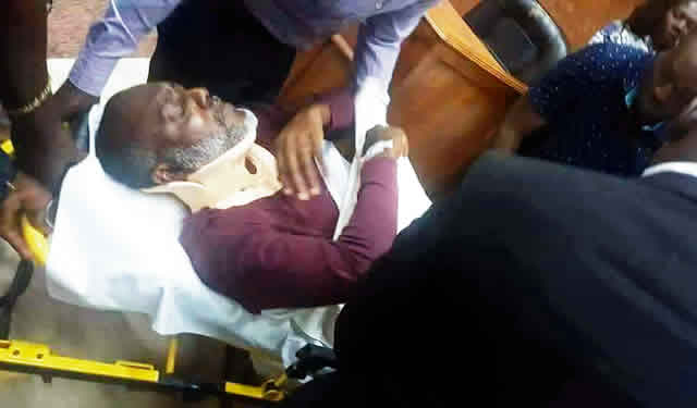 Metuh in court on a stretcher, judge adjourns trial till March 14