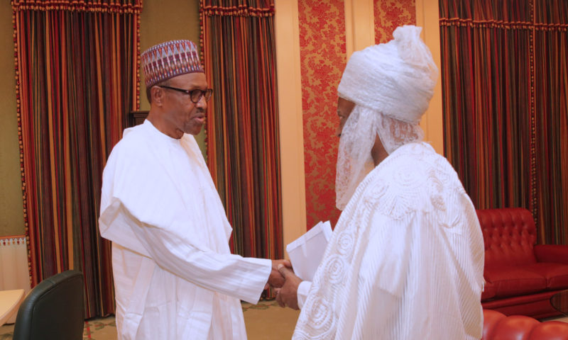 PRESIDENT BUHARI RECEIVES THE OHINOYI OF EBIRA LAND, FEB 23 2018