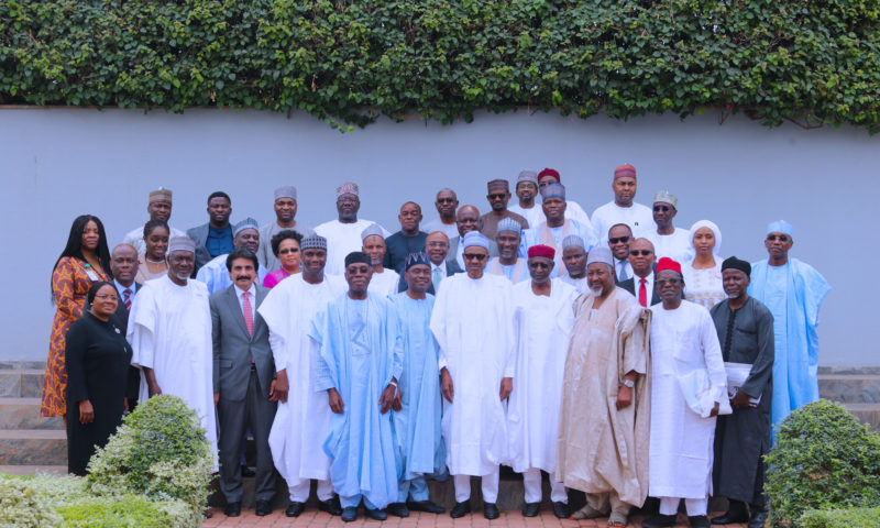 PRESIDENT BUHARI RECEIVES FEPSAN MEMBERS AT THE STATE HOUSE IN ABUJA. MAR 2ND 2018