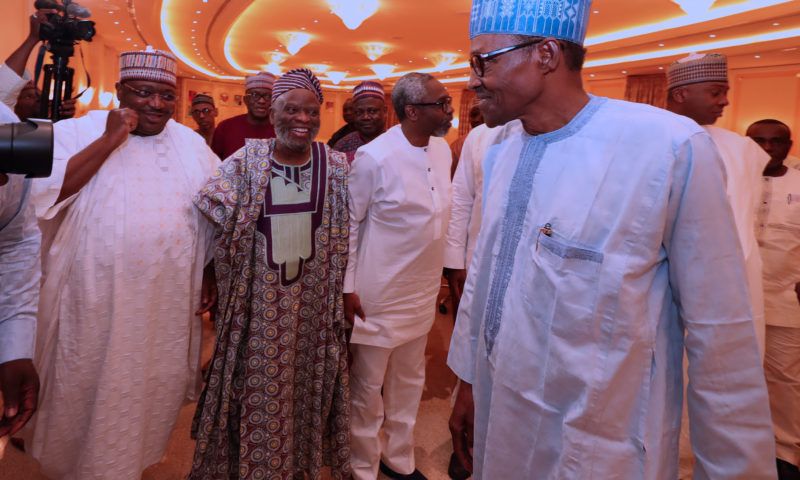 PRESIDENT BUHARI MEETING WITH LEADERSHIP OF NAT ASSEMBLY, STATE HOUSE, ABUJA. MAR 15 2018