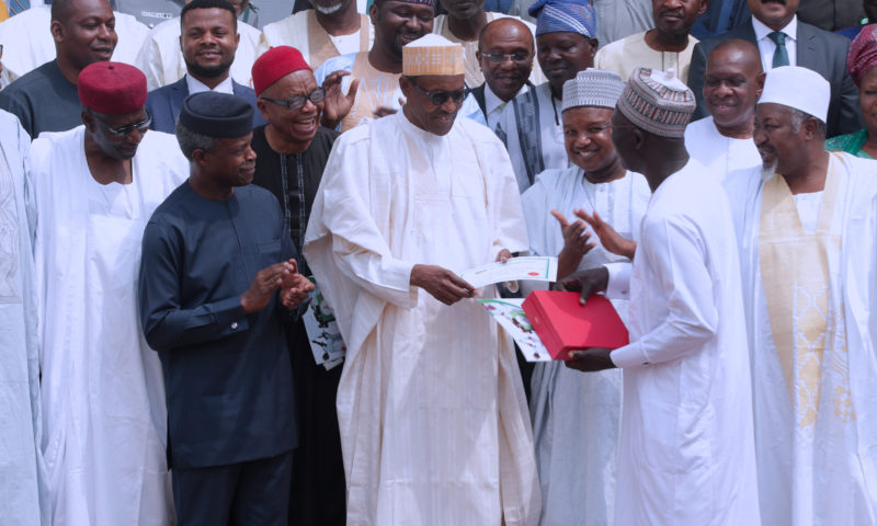 PRESIDENT IN AUDIENCE WITH RICE FARMERS OF NIGERIA. MARCH 13, 2018