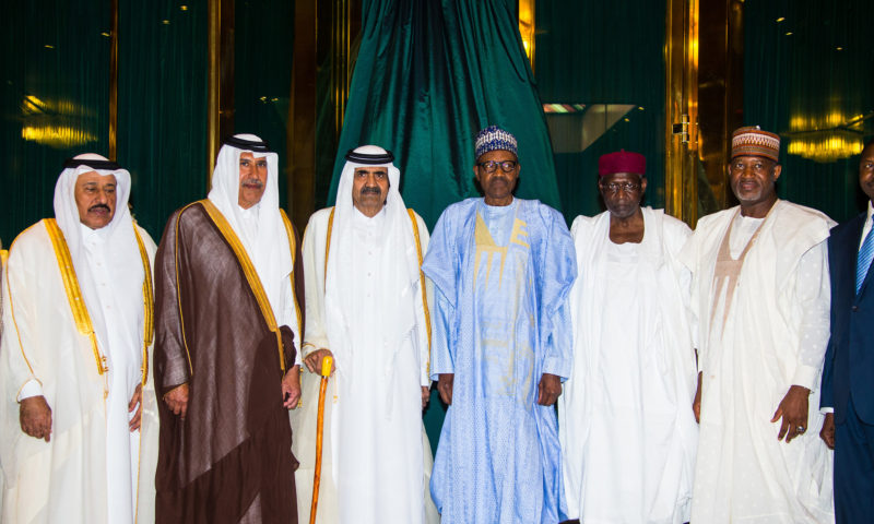 PRESIDENT BUHARI RECEIVES FATHER OF EMIR OF QATAR, ALTHANI. MAR 1 2018