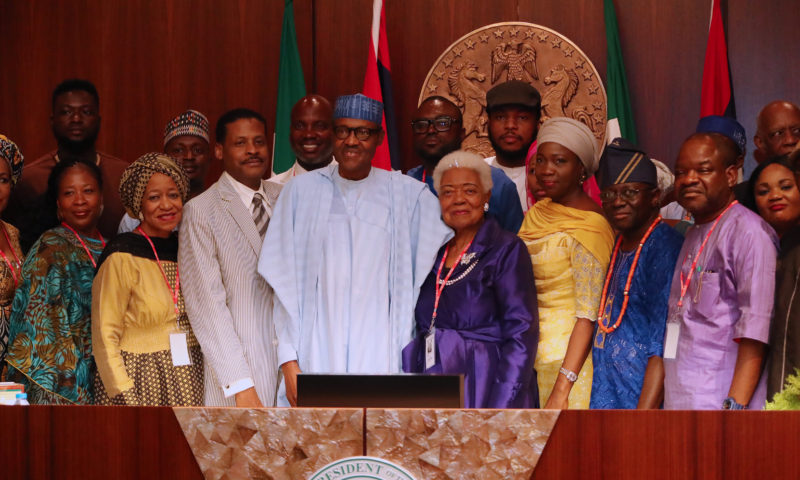 PRESIDENT BUHARI RECEIVES MARTIN LUTHER JNR FAMILY. MARCH 26 2018