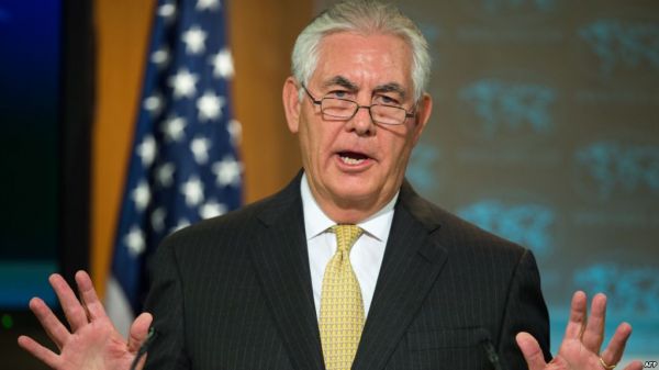 US Secretary of State, Tillerson, visits Nigeria today