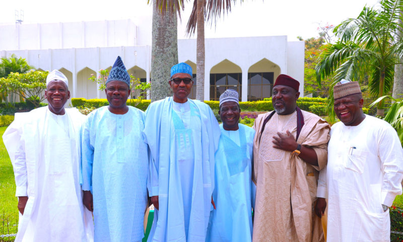 PRESIDENT BUHARI RECEIVES FOR FIVE APC GOVERNORS. APRIL 4, 2018