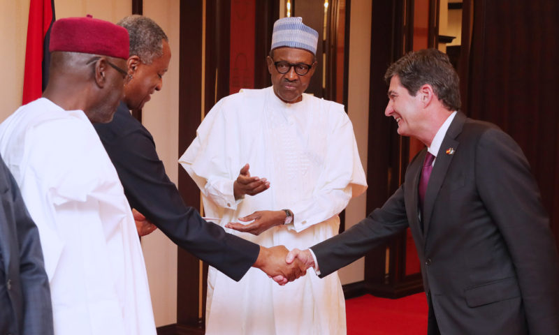 PRESIDENT BUHARI RECEIVES LETTER OF CREDENCE FROM THREE ENVOYS. APRIL 5 2018