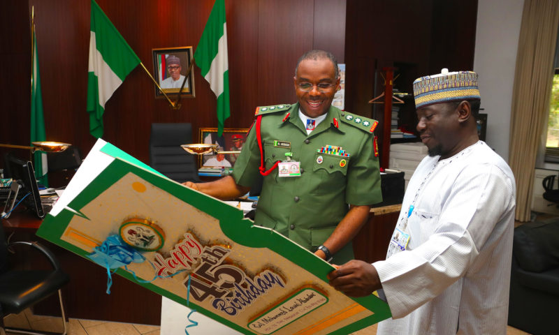 ADC COL ABUBAKAR RECEIVES BIRTHDAY CARD FROM STATE PRESS CORP