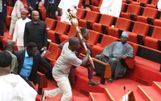 Police recover stolen mace under Abuja flyover