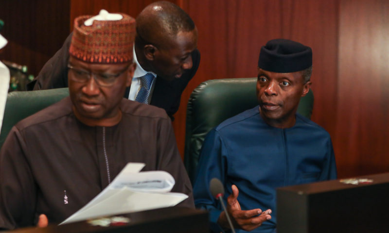 VP Osinbajo presides over Federal Executive Council – FEC meeting. 2nd May 2018