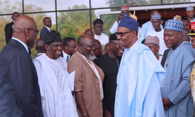 PRESIDENT BUHARI ATTENDS DEMOCRACY DAY LECTURE AT ICC. MAY 28 2018