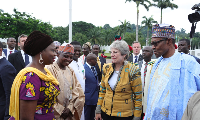 PRESIDENT BUHARI RECEIVES UK PM THERESA MAY