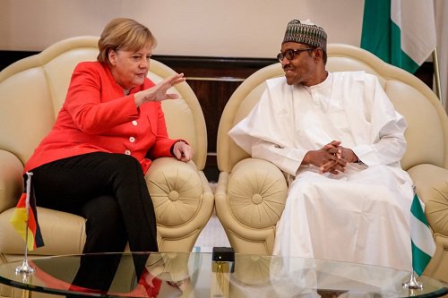 Buhari, Angela Merkel meet in Aso Rock