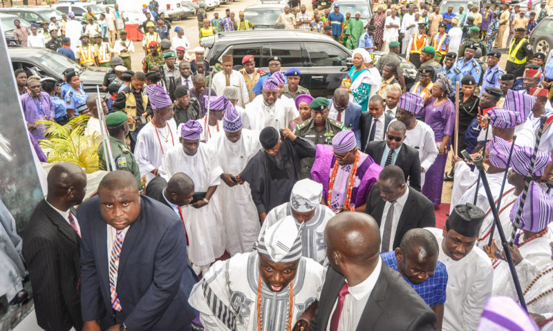 Vice President Yemi Osinbajo attends 75th Birthday of His Royal Majesty, Alake of Egba land; Oba Adedotun Airemu Gbadebo in Abeokuta, Ogun State. 14th September, 2018.