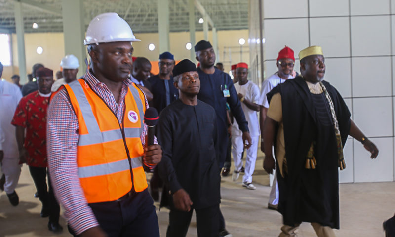 Vice President Yemi Osinbajo, SAN, inspects on-going International Cargo Airport in Owerri, Imo State.. 22nd September, 2018.