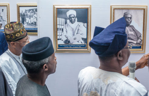 VP Osinbajo tours Photo Exhibition Stands.