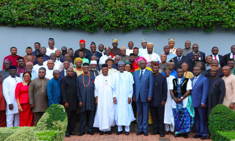 PRESIDENT BUHARI RECEIVES AKWA IBOM ELDER STATESMEN