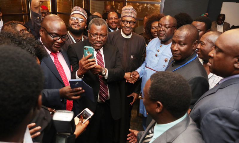 President Muhammadu Buhari interactive session with Nigerians in Diaspora side event during the UNGA73 IN NEW YORK.  PHOTO; SUNDAY AGHAEZE. SEPT 27 2018