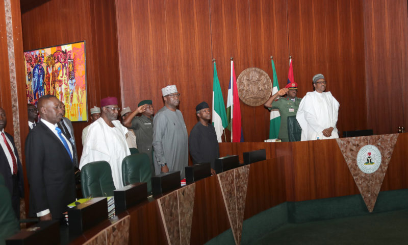 PRESIDENT BUHARI PRESIDES OVER FEC MEETING. SEPT 12 2018