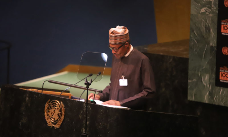 PRESIDENT BUHARI SPEAKS AT MANDELA PEACE SUMMIT