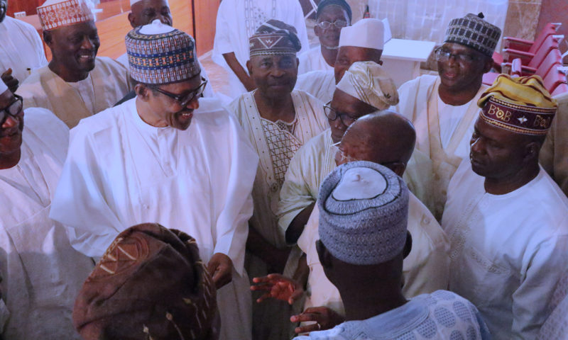 PRESIDENT MUHAMMADU BUHARI MEETS APC STAKEHOLDERS FROM KWARA STATE AT THE STATE HOUSE, ABUJA. PHOTO; SUNDAY AGHAEZE. OCT 22 2018