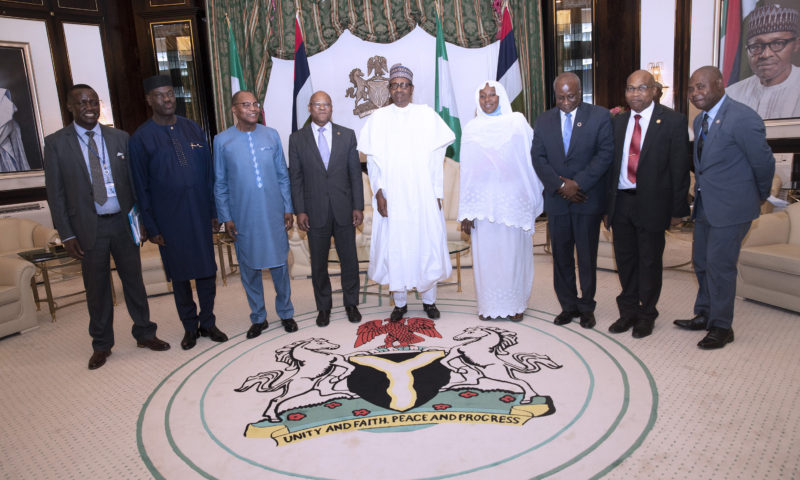 PRESIDENT BUHARI RECEIVED THE PRESIDENT ECOWAS COMMISSION, BROU AND IS DELEGATION AT THE STATE HOUSE, OCT 29 2018