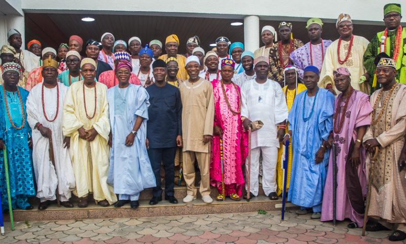 VP Osinbajo attends Osun state Thanksgiving Service held at Nelson Mandela Freedom Park, Osogbo, Osun state. On Sunday.